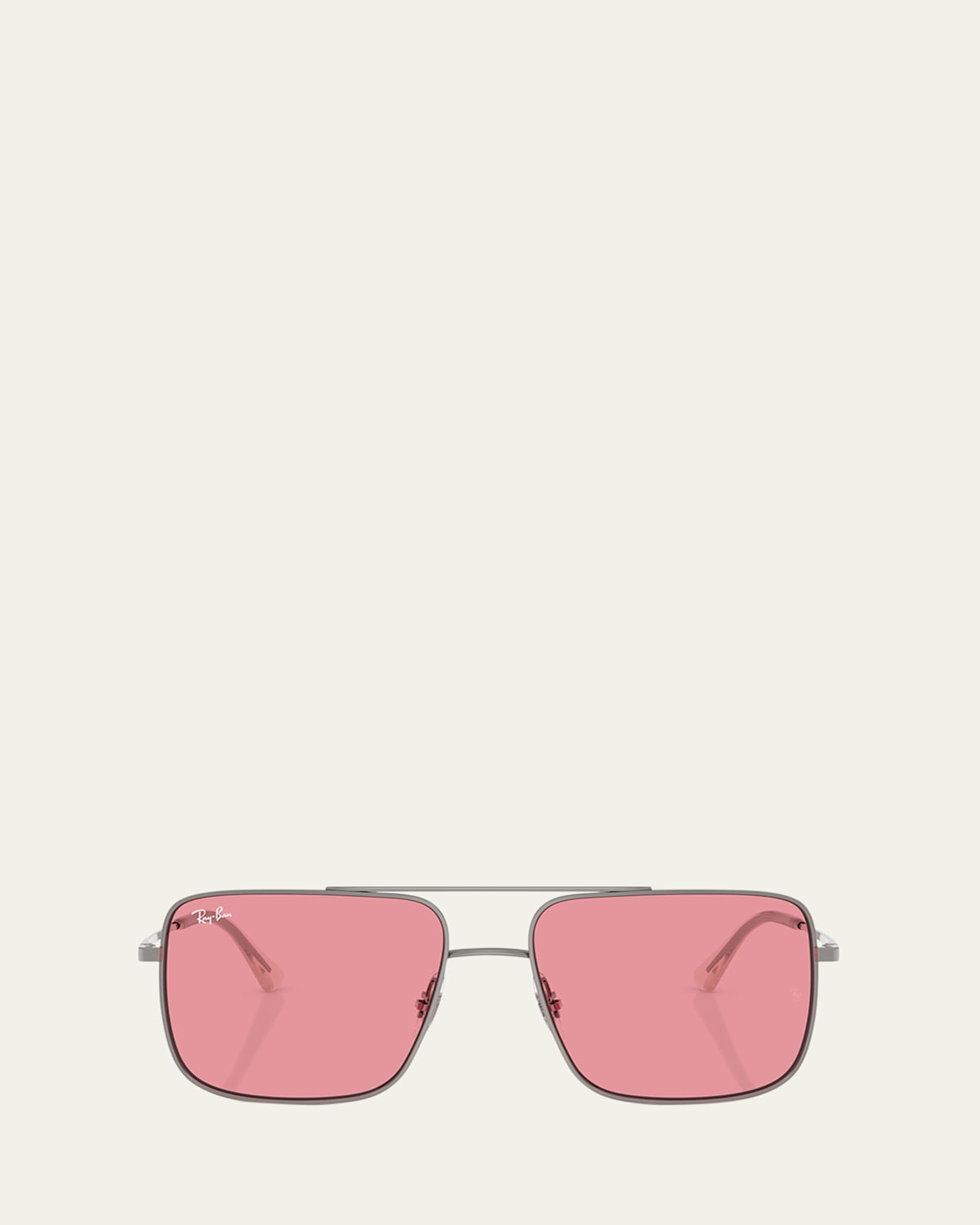 Shop Ray Ban Ari Metal Square Sunglasses In Gunmetal