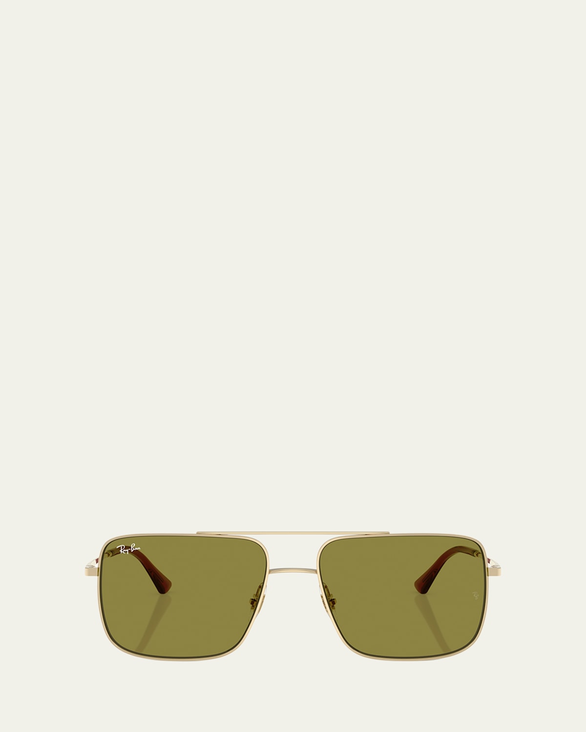 Ray Ban Womens Gold Rb3758 Ari Square-frame Metal Sunglasses In Pale Gold