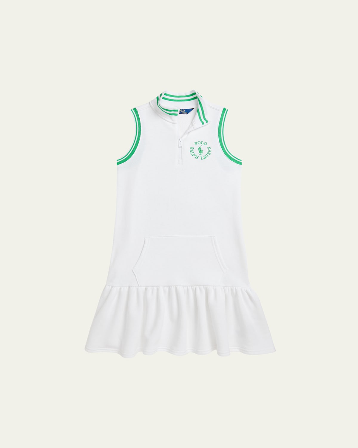 Polo Ralph Lauren Big Pony Logo Terry Dress In White