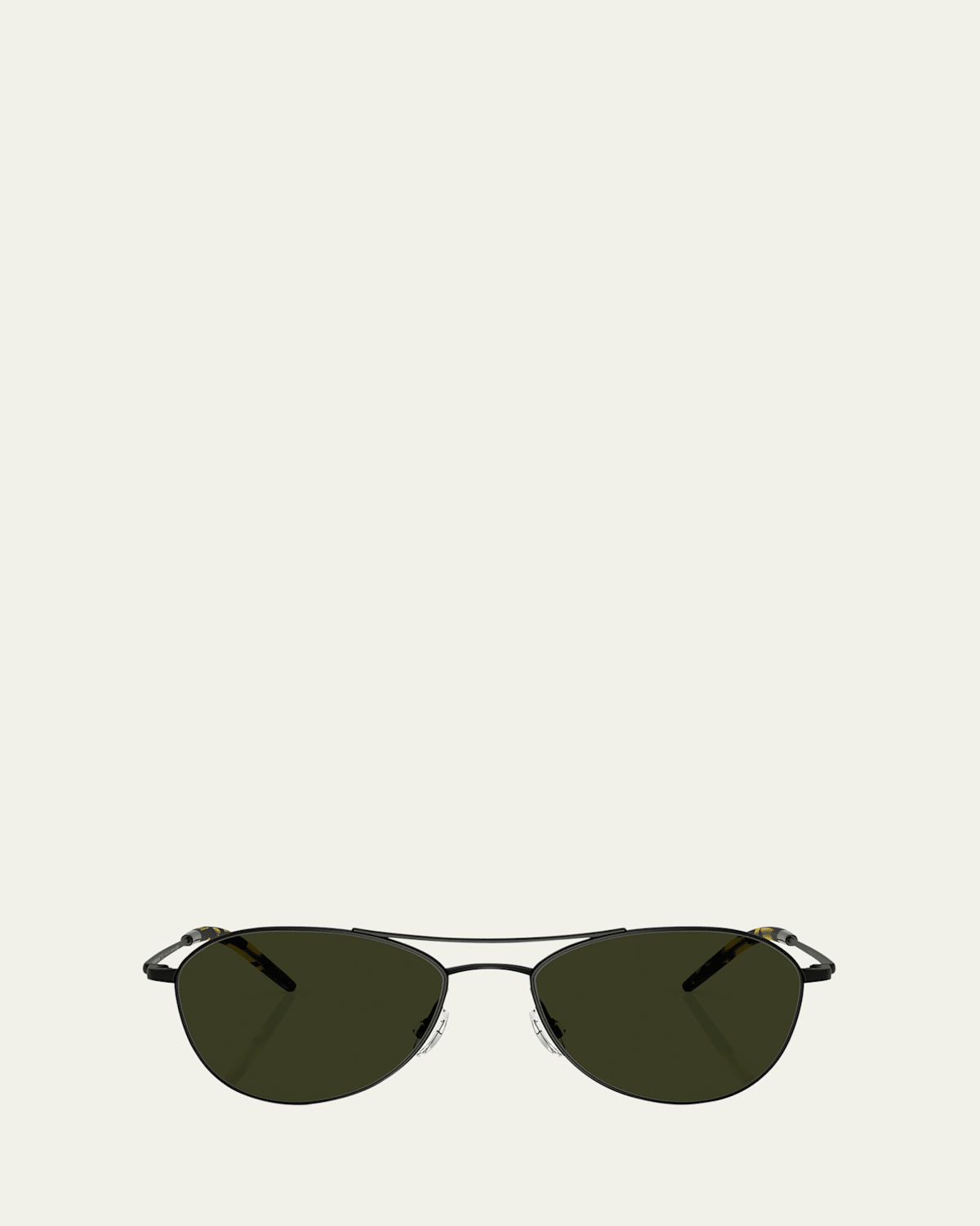 Oliver Peoples Aero Ii Steel Aviator Sunglasses In Black1