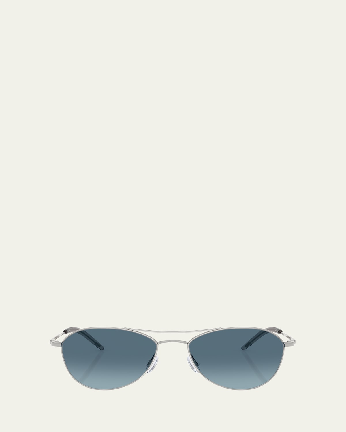 Oliver Peoples Womens Ov1358s Aero Ii Pilot-frame Steel Sunglasses Silver In Silver