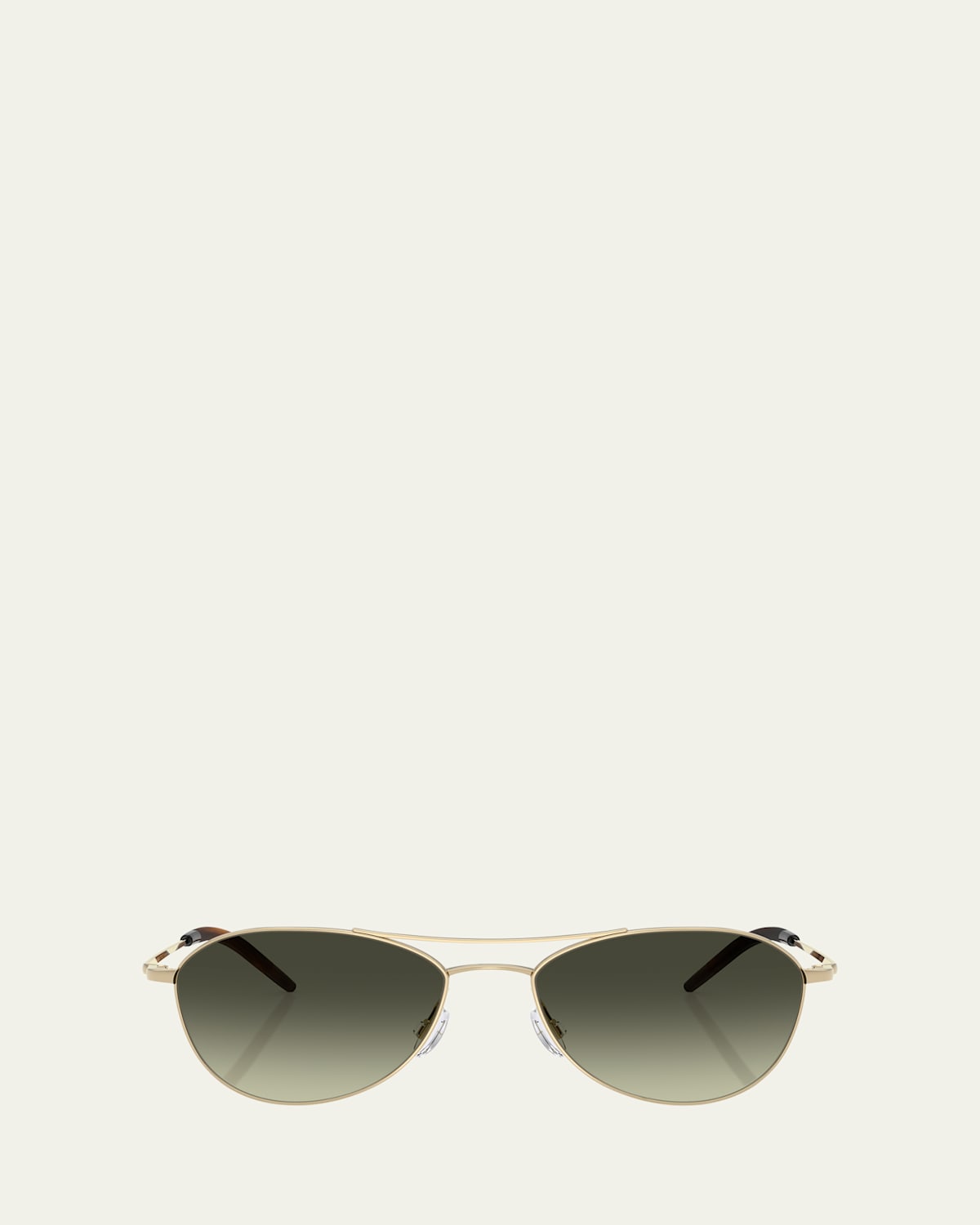 Oliver Peoples Womens Gold Ov1358s Aero Ii Pilot-frame Steel Sunglasses In Gold