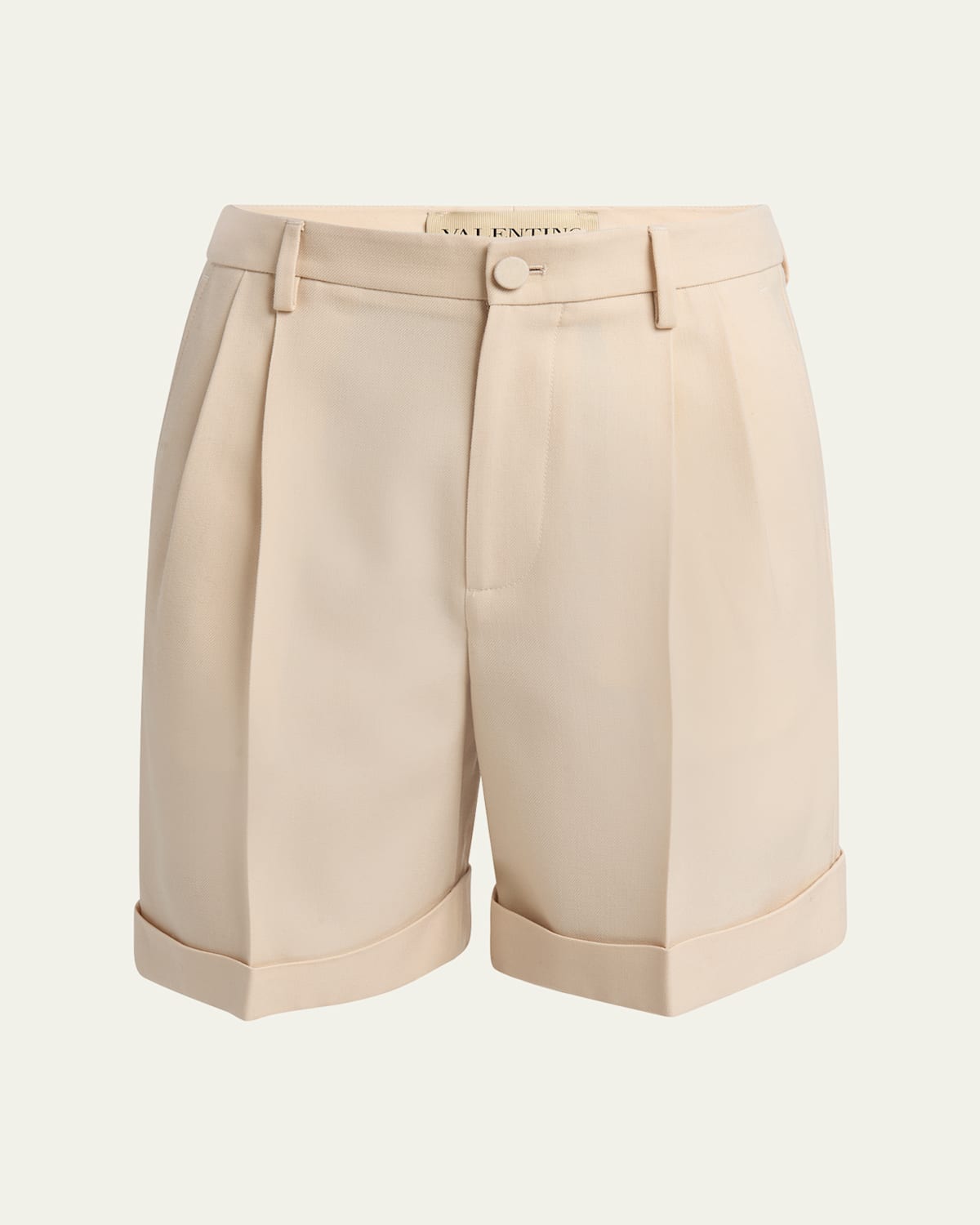 Valentino Men's Gabardine Pleated Bermuda Shorts