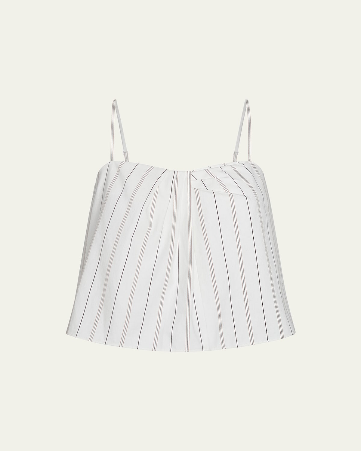 Shop Vince Stripe Draped Tank Top In Off Whitemarigold