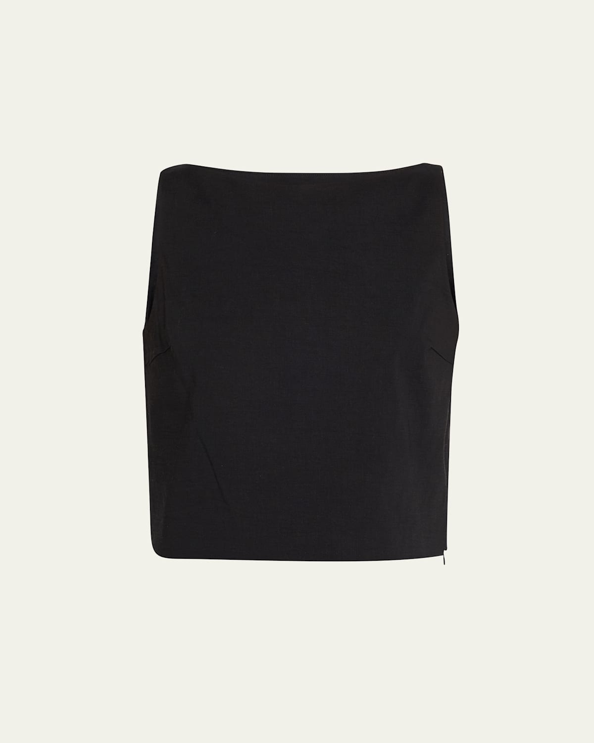 Theory Sleeveless Bateau-neck Top In Black