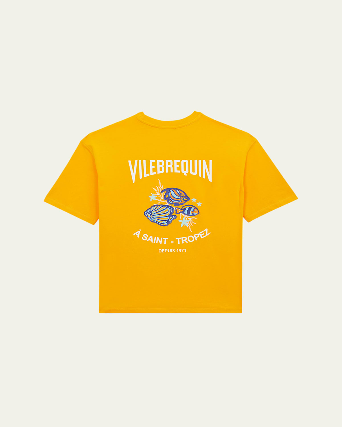 Vilebrequin Boy's Logo-print Fish Graphic T-shirt In Mangue Mgo