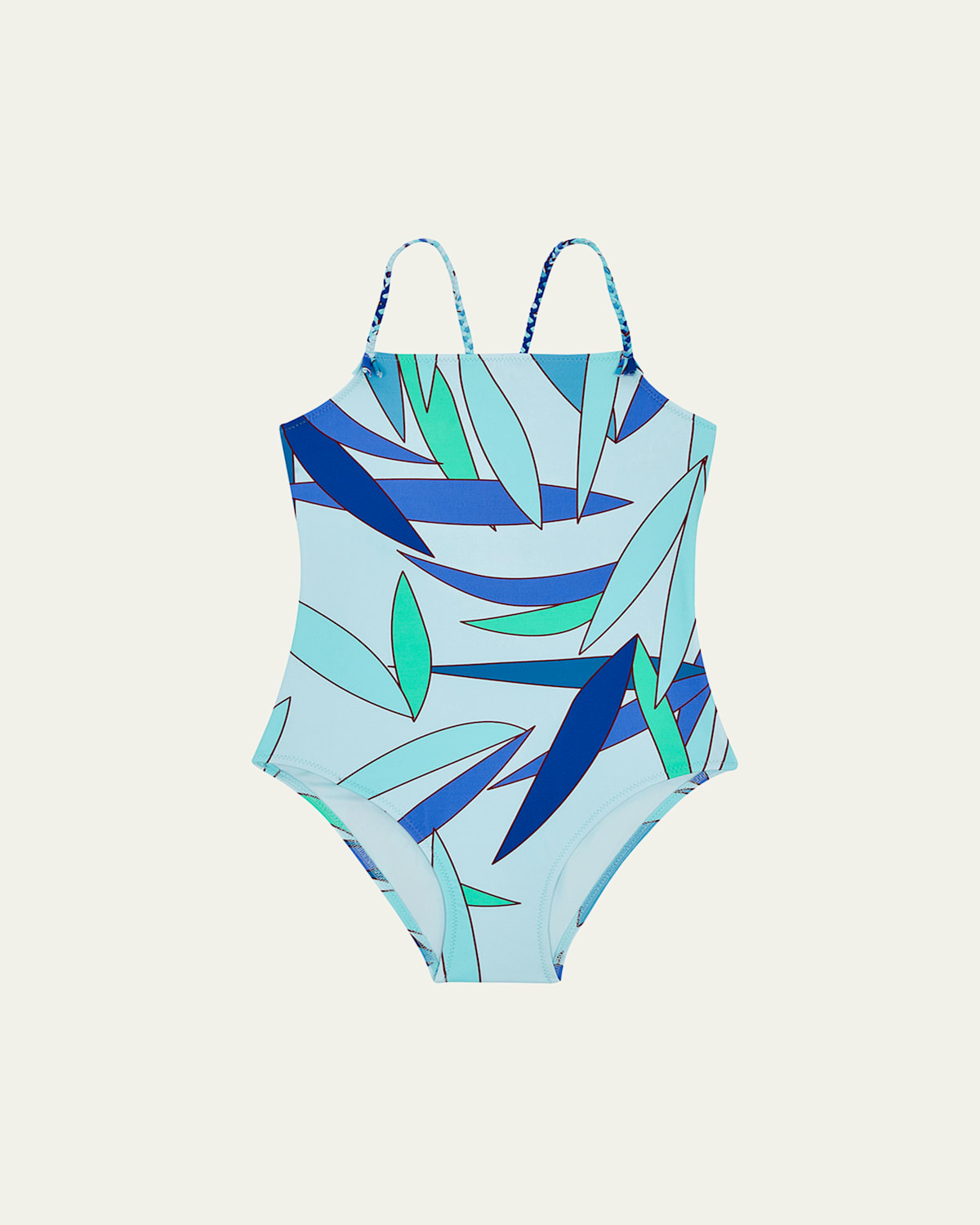 Vilebrequin Girl's Printed One-piece Swimsuit In Thalassa An5