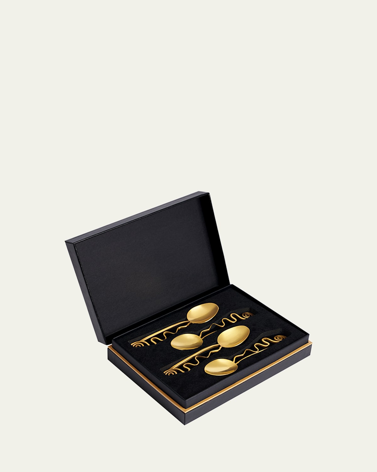 L'objet Spirale Cocktail Spoons, Set Of 4 In Gold