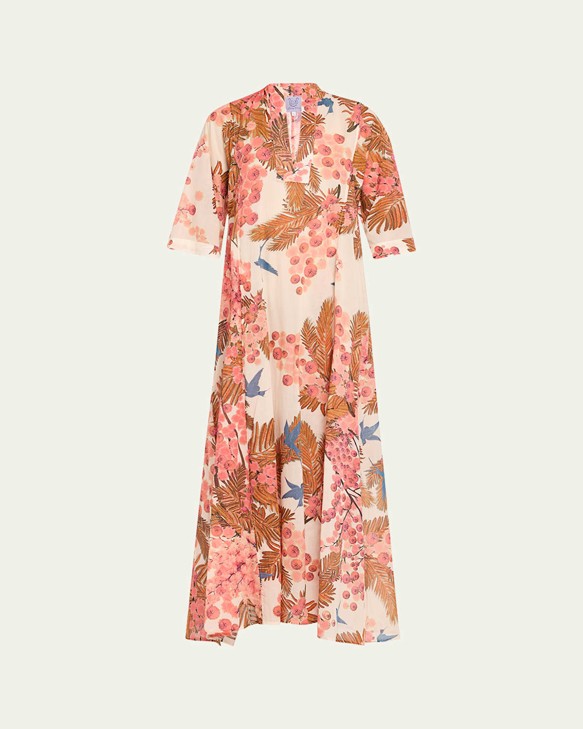 THIERRY COLSON RACHEL PRINTED COVERUP MAXI DRESS 