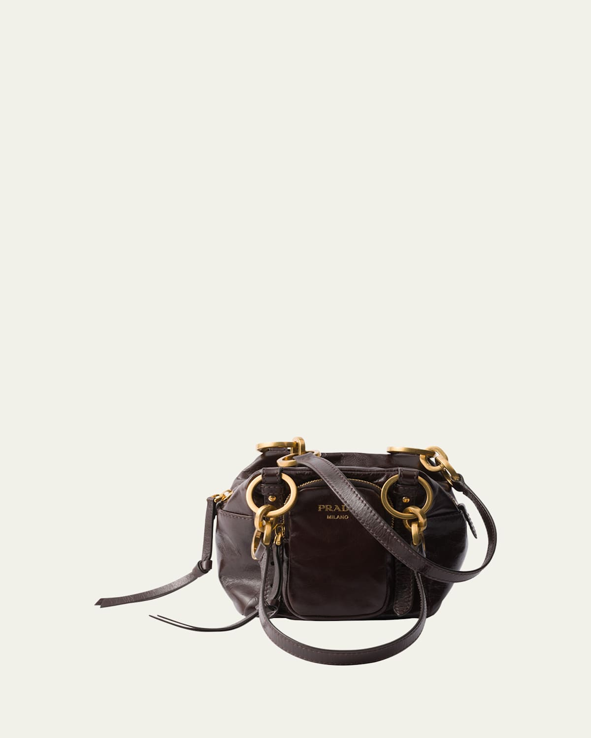 Prada Dangle Mini Leather Shoulder Bag In F01d6 Moro N