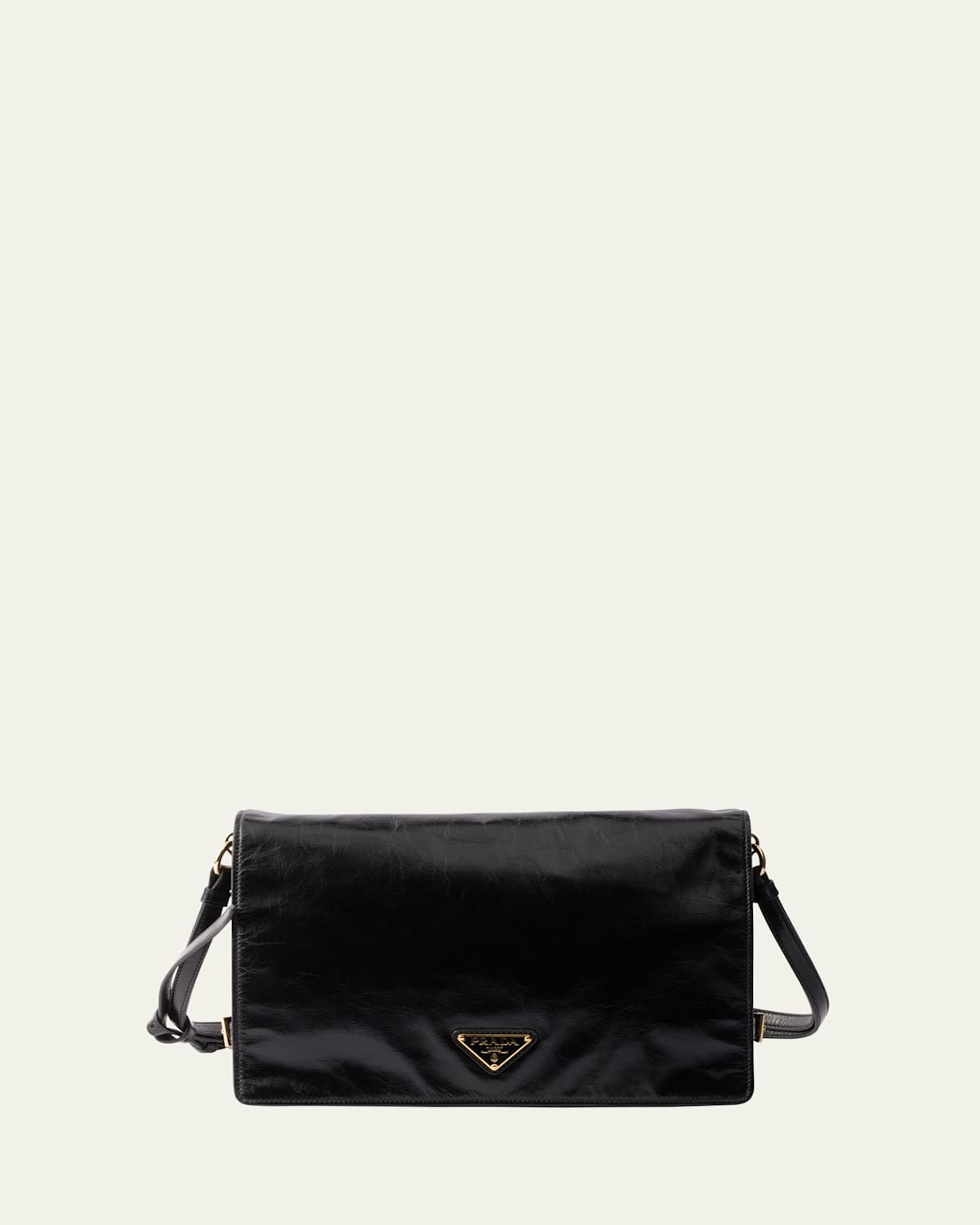 Prada Flap Soft Leather Shoulder Bag