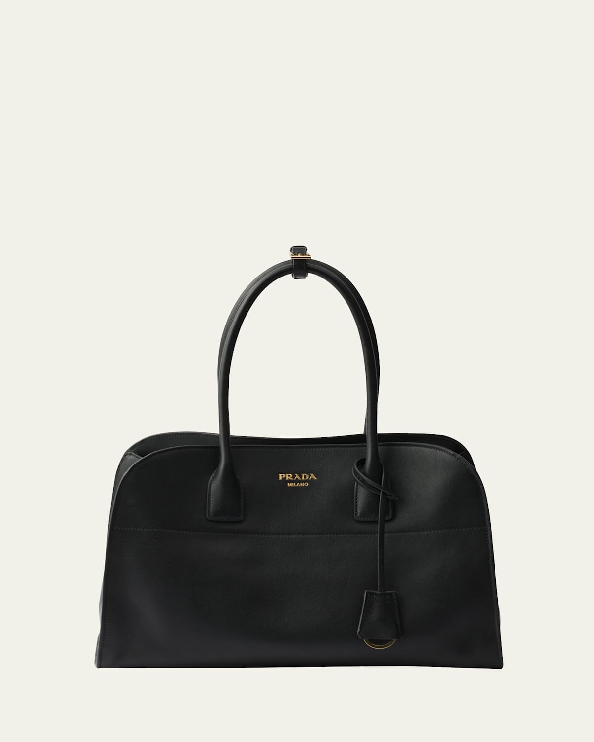 Prada Soft Grain Leather Top-handle Bag
