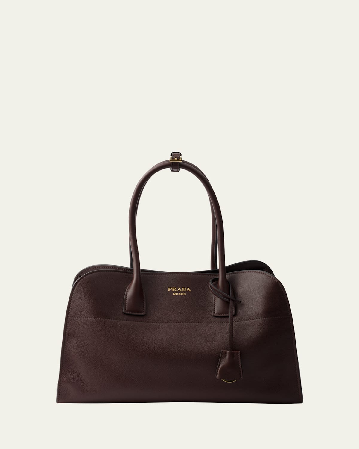 Prada Soft Grain Leather Top-handle Bag