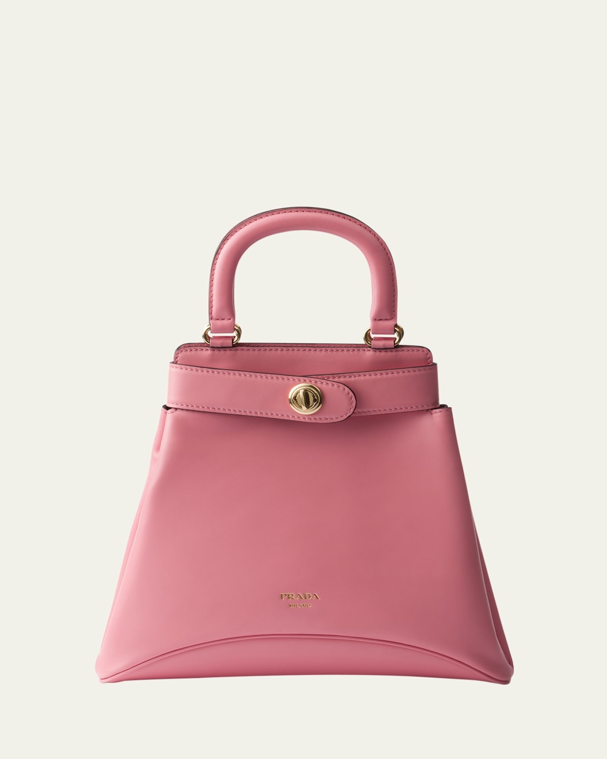 PRADA ETUDE BUCKLE LEATHER TOP-HANDLE BAG 