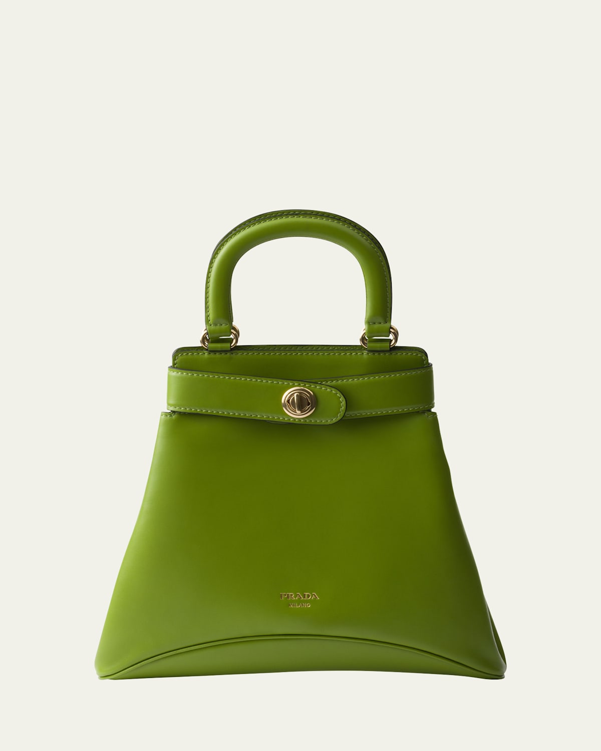 Prada Re-nylon And Leather Medium Top-handle Bag With Padlock In F0zcm Felce N