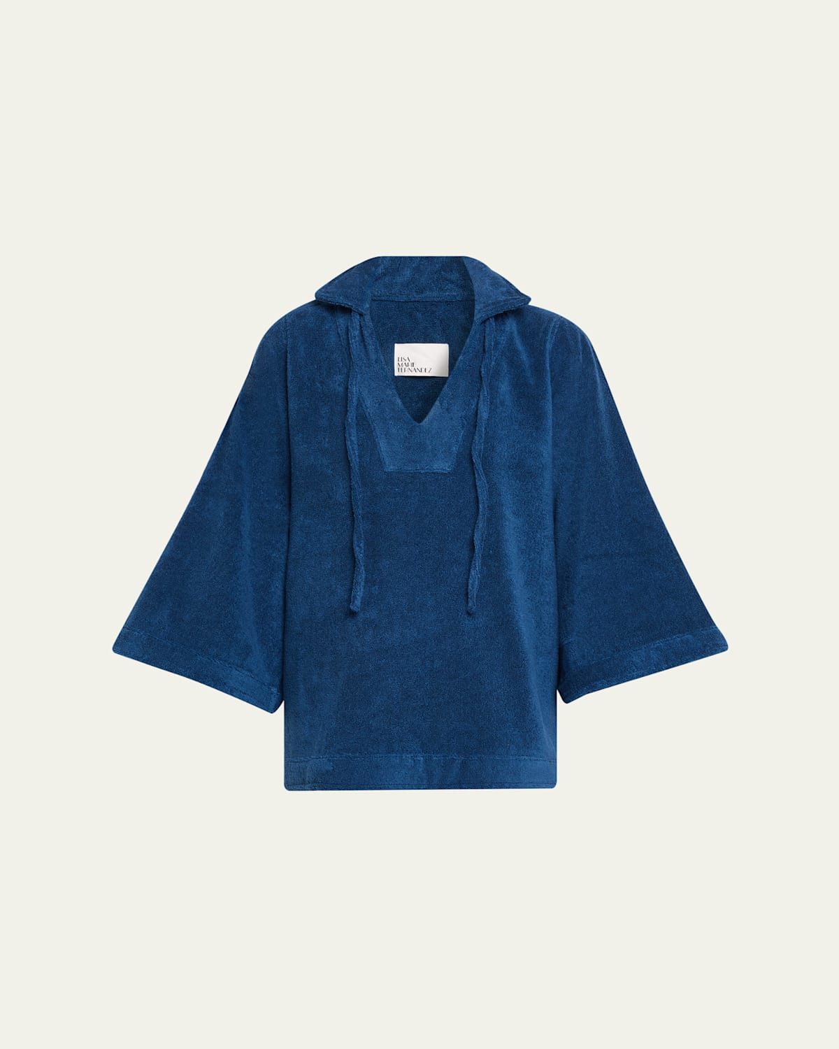 Lisa Marie Fernandez Terry Cloth Tunic Top In Blue