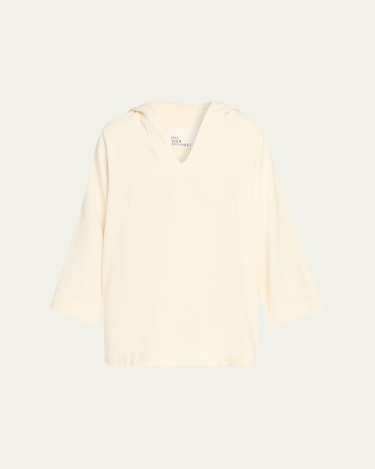 Lisa Marie Fernandez Terry Cloth Hooded Tunic Coverup In Pink