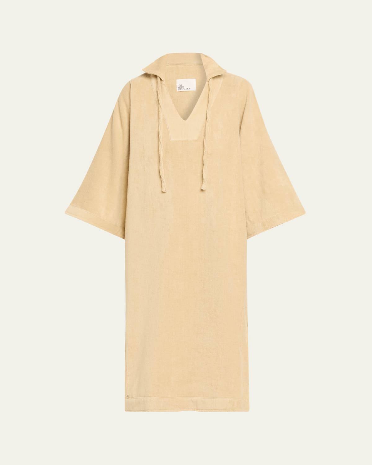 Lisa Marie Fernandez Terry Cloth Tunic Caftan In Neutral