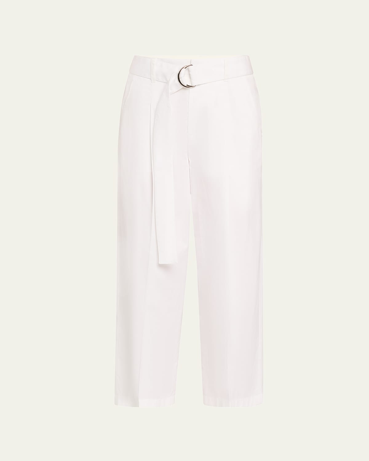 Belted Wide Leg Cropped Pants