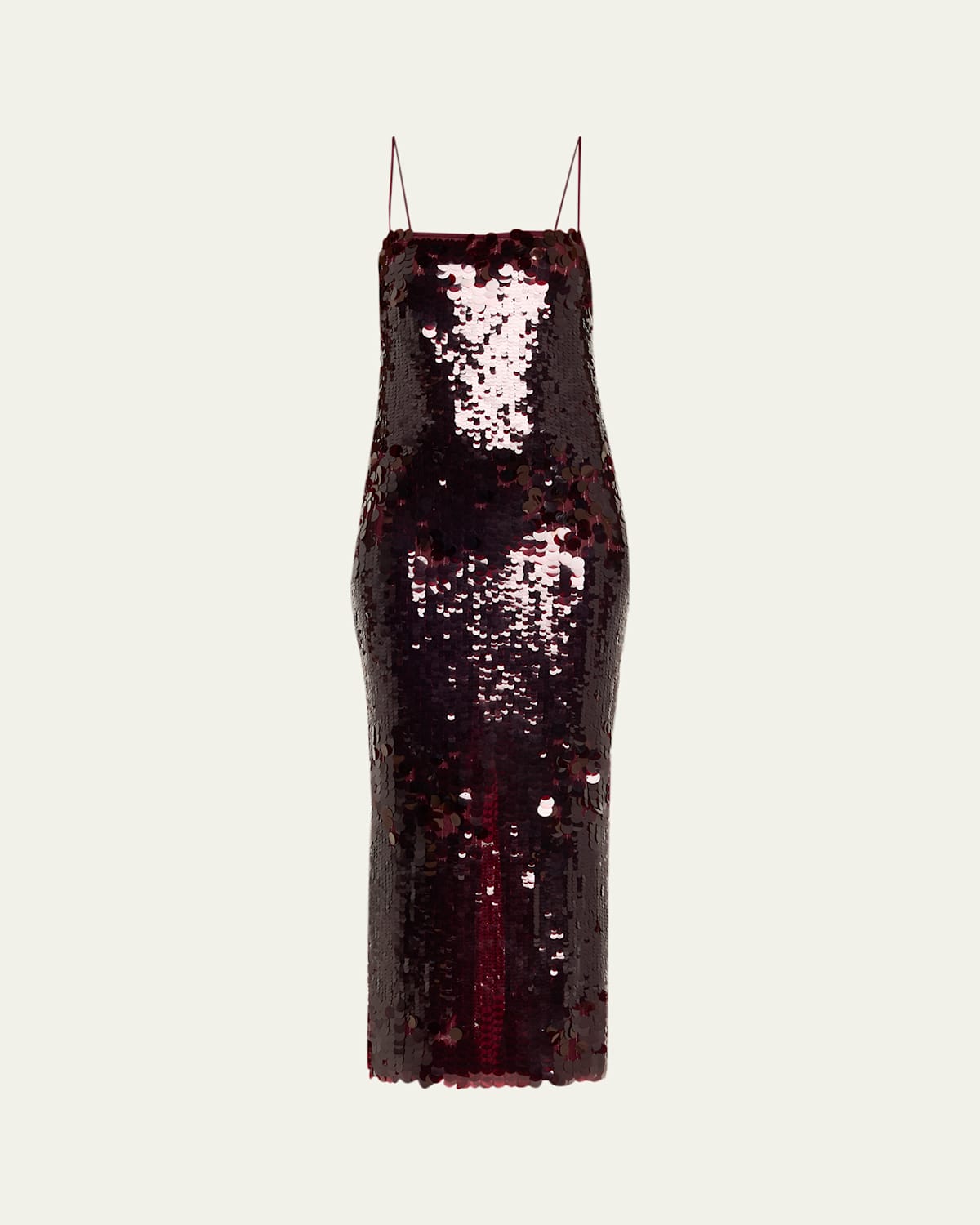 Retroféte Alana Sleeveless Sequined Midi Dress In Burgundy