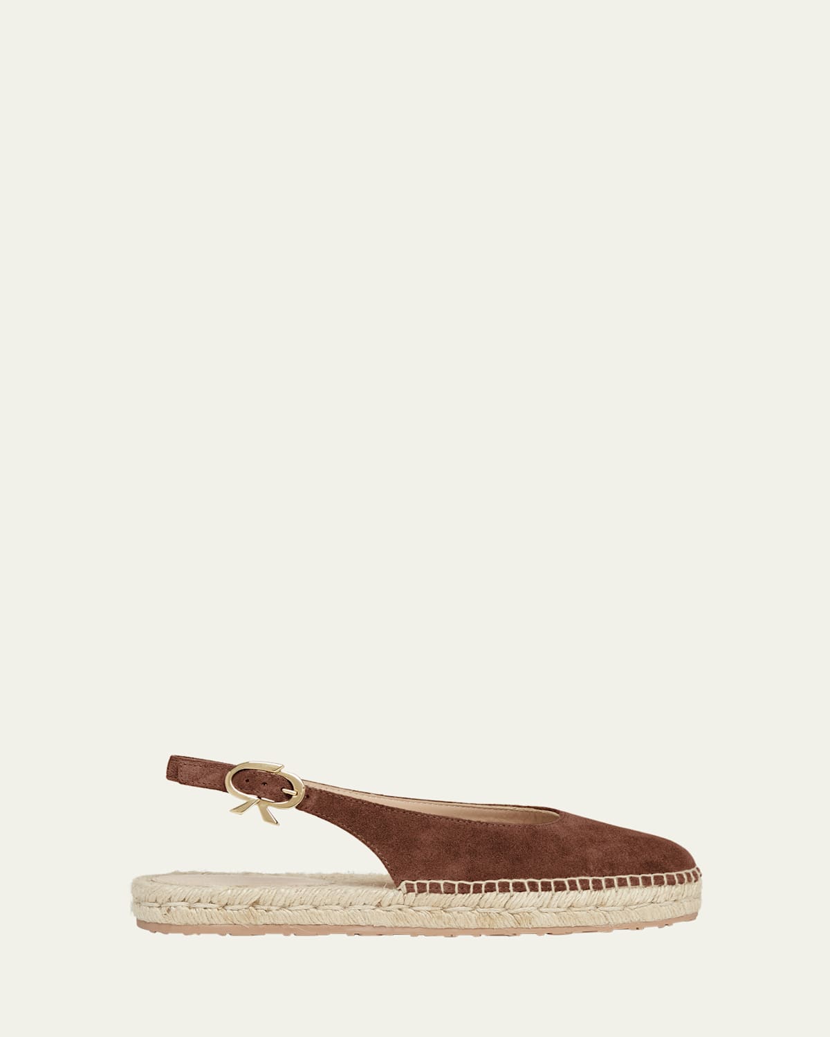 Gianvito Rossi Suede Slingback Ballerina Espadrilles