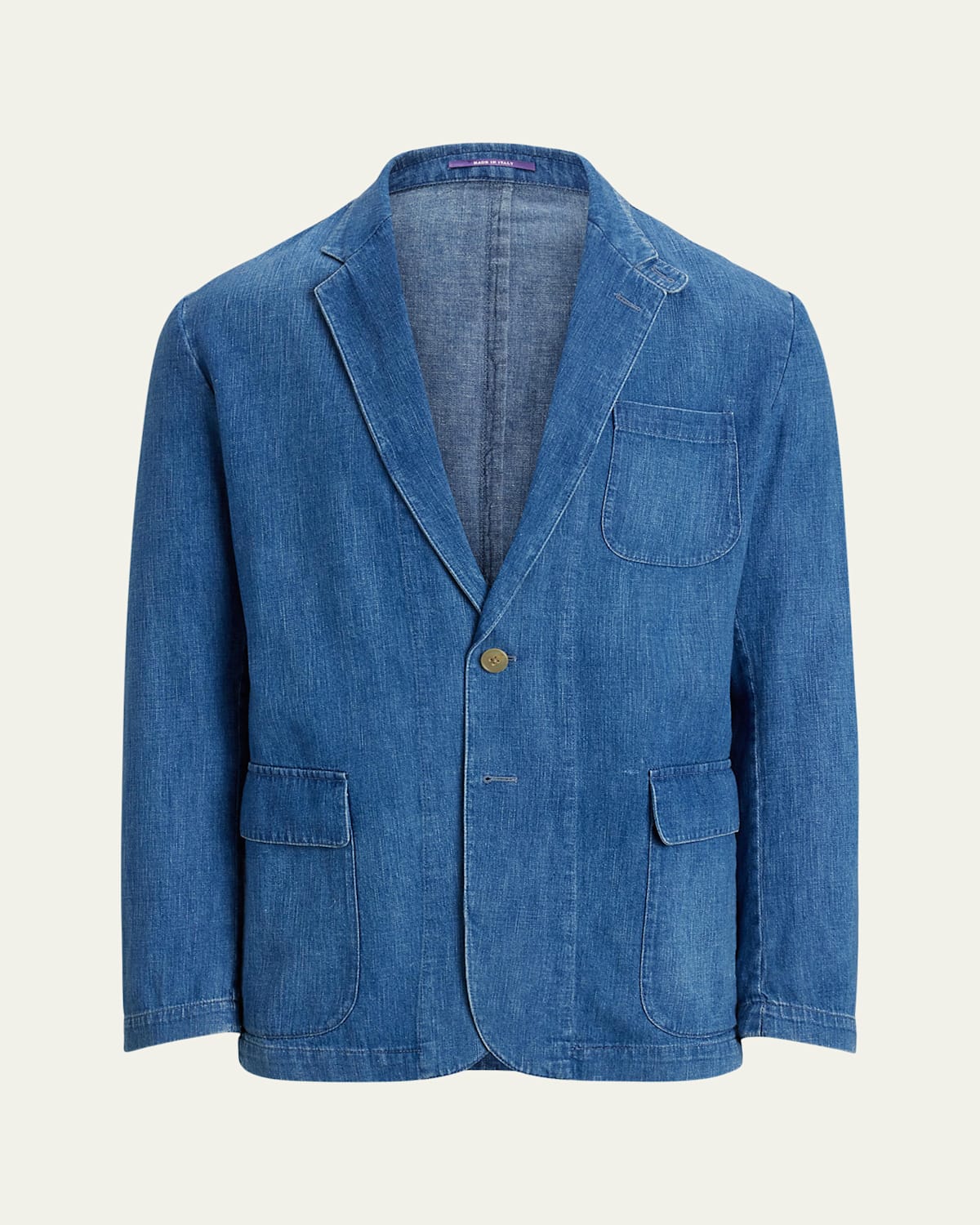 Men's Non-Stretch Denim Suit Jacket