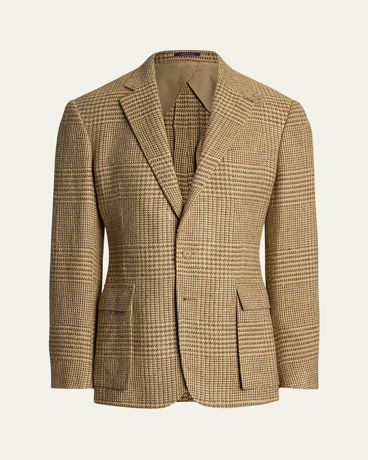 Ralph Lauren Houndstooth-patterned Blazer In Brown