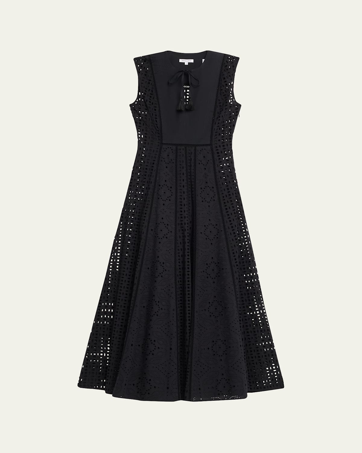 Alina Sleeveless Eyelet Maxi Dress