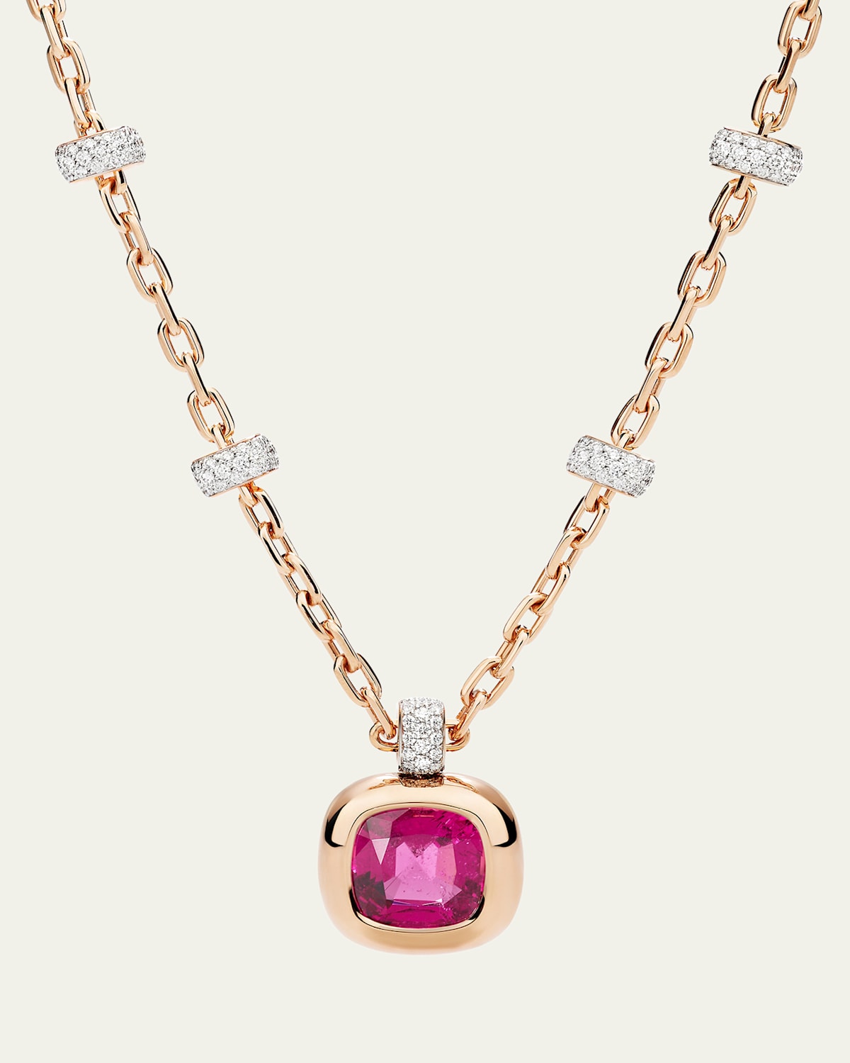 Nudo 18K Diamond and Rubellite Drop Earrings