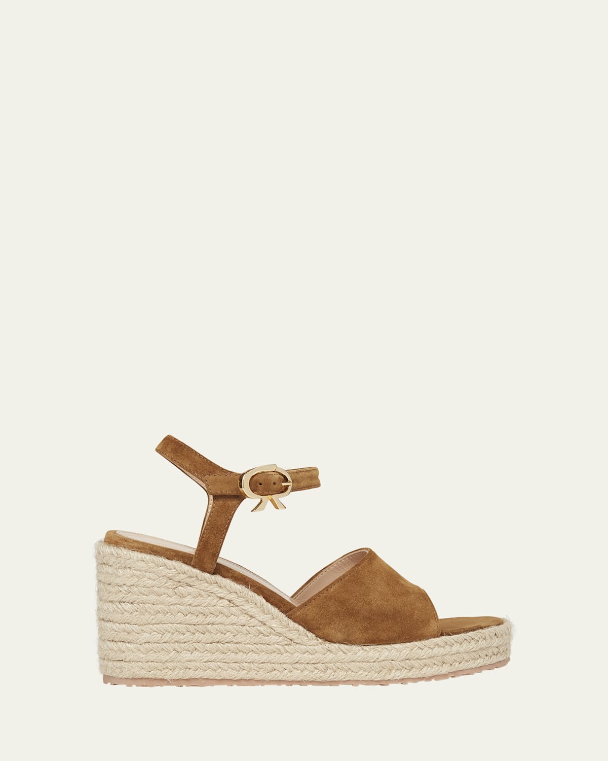 Gianvito Rossi Suede Wedge Ankle-strap Espadrilles