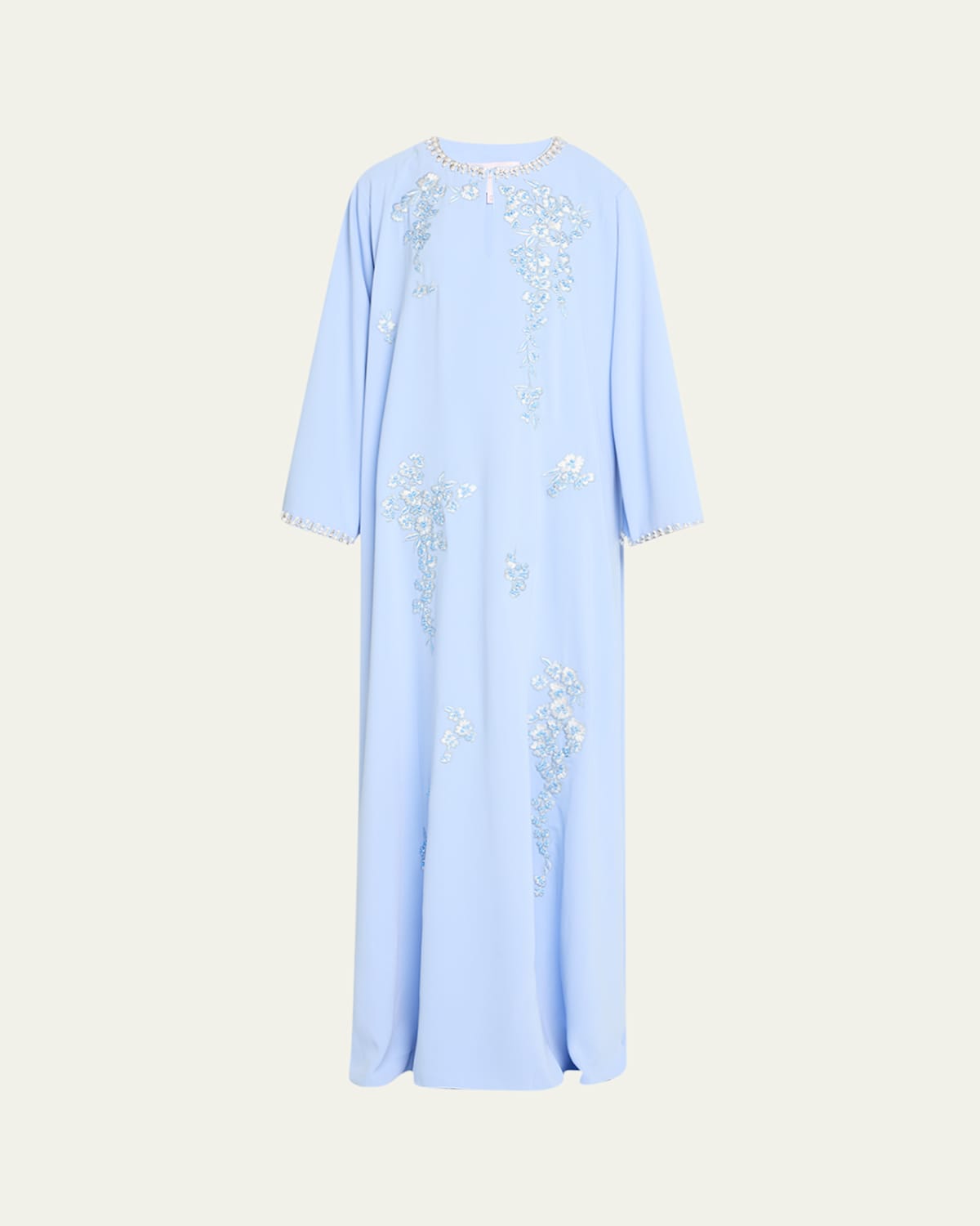 Carolina Herrera Embroidered Maxi Caftan Dress