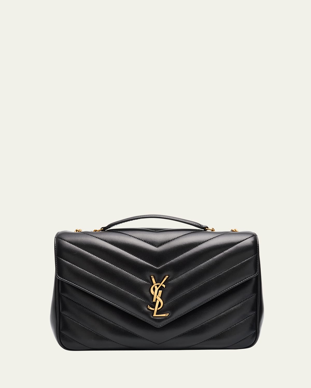 Saint Laurent Loulou Large Ysl Chain Shoulder Bag In Quilted Leather