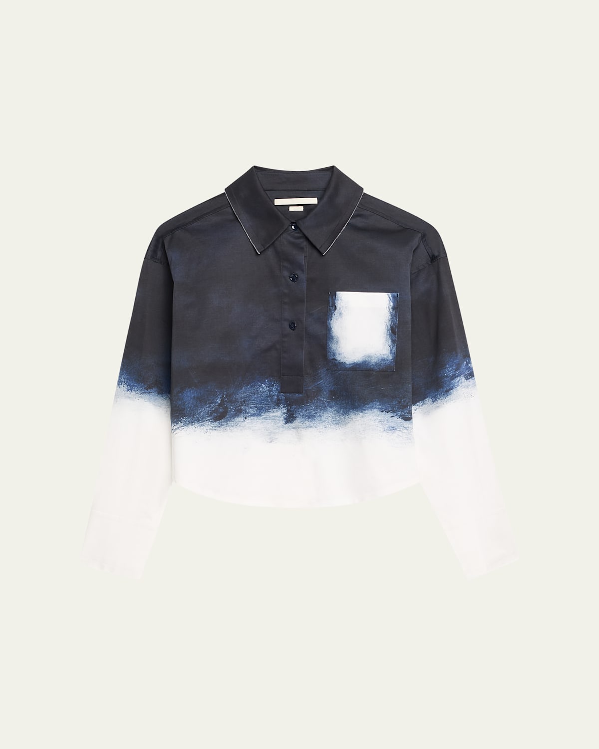 Long-Sleeve Printed Cotton Popover