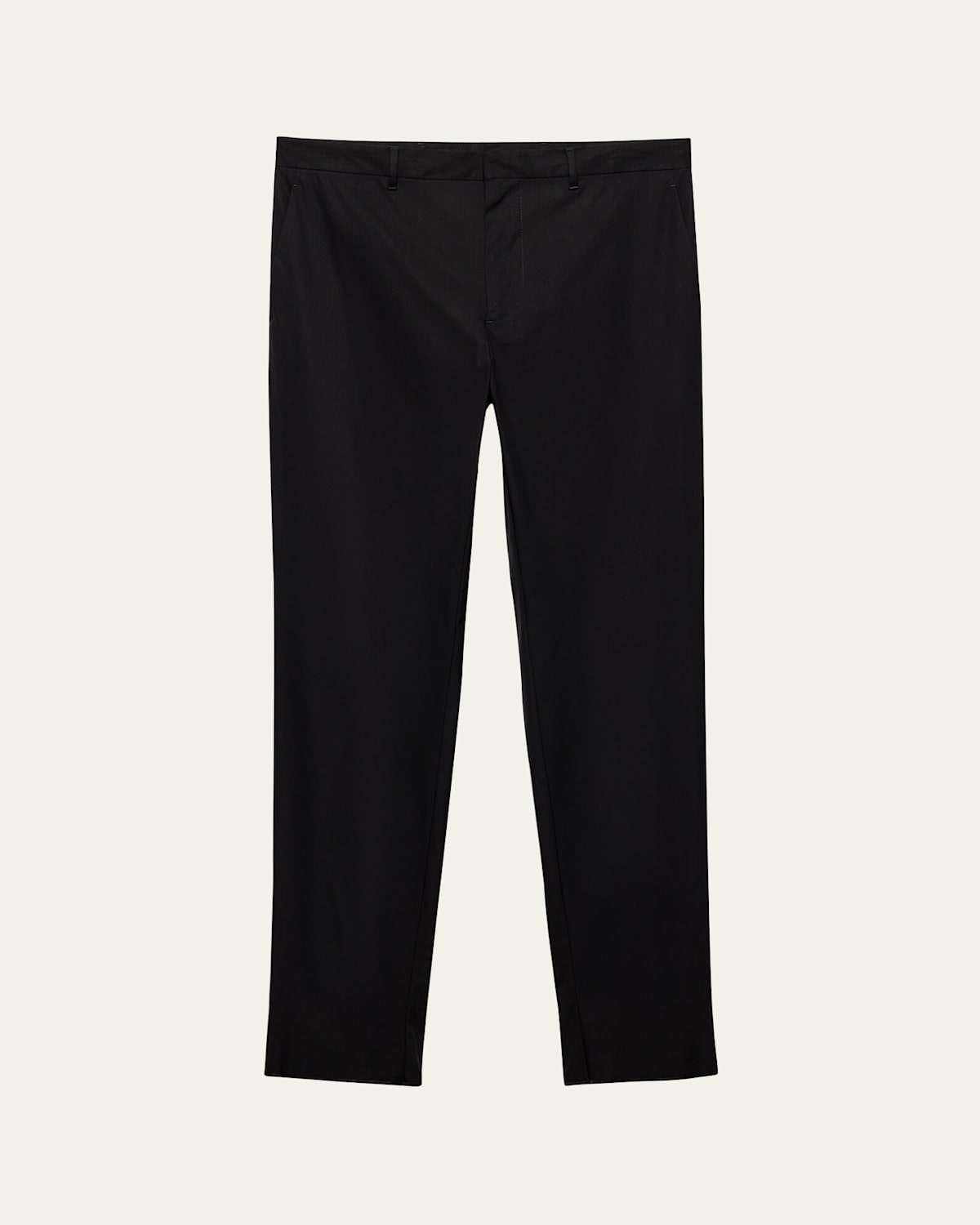 Prada Stretch Poplin Pants In Nero