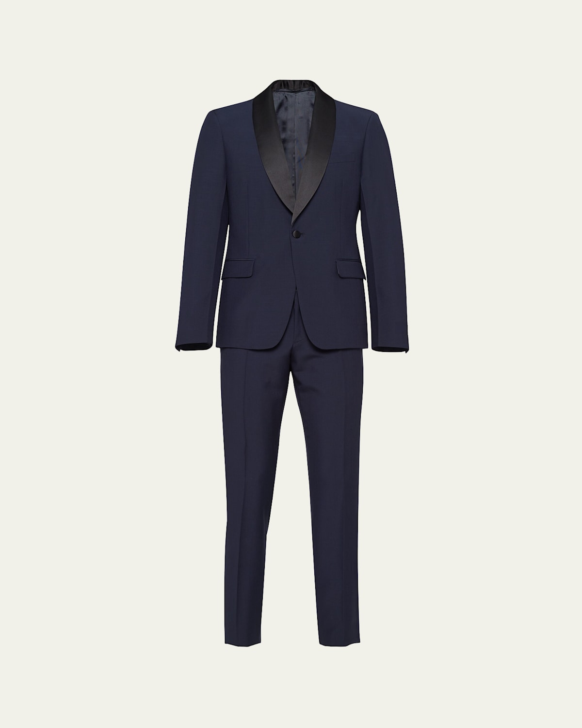 Prada Men's Mohair-wool Smoking Suit In Blue