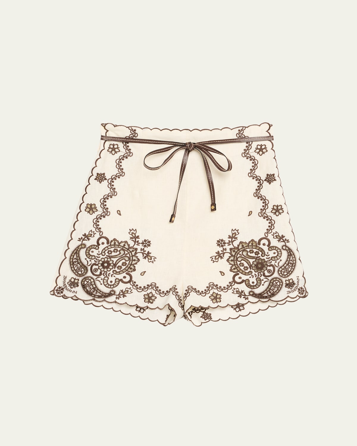 Shop Zimmermann Ascension Embroidered Shorts