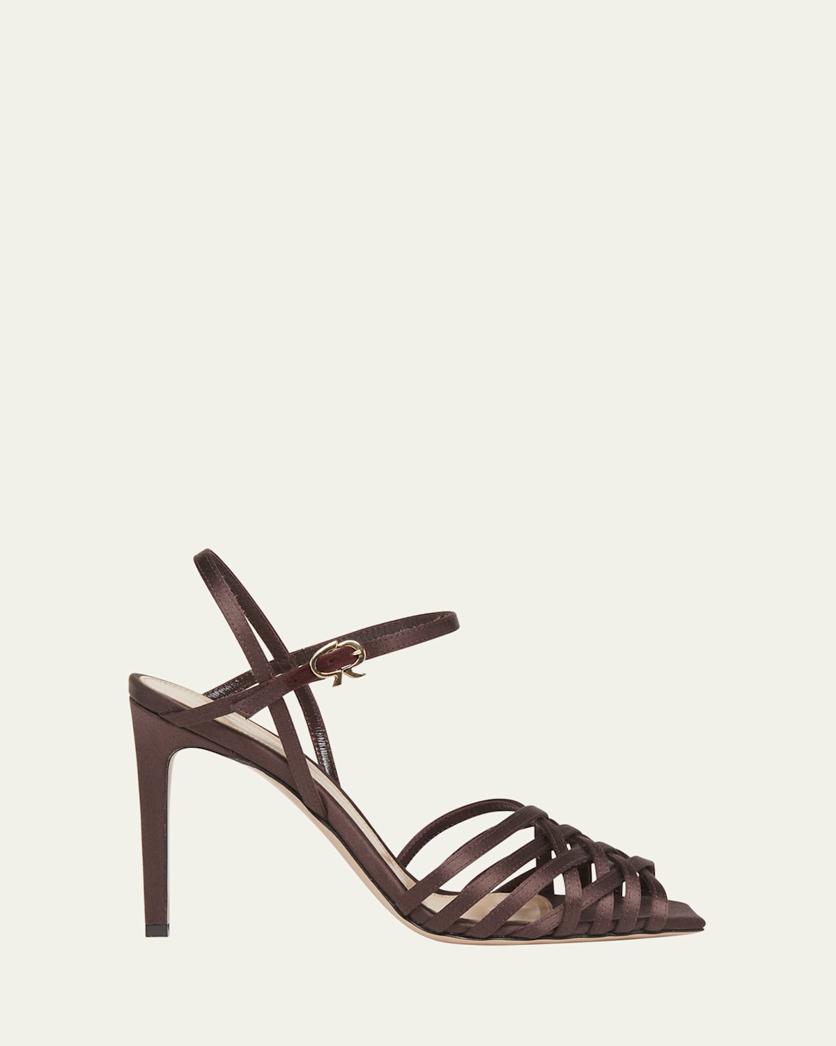 Gianvito Rossi Woven Crepe Ankle-strap Sandals