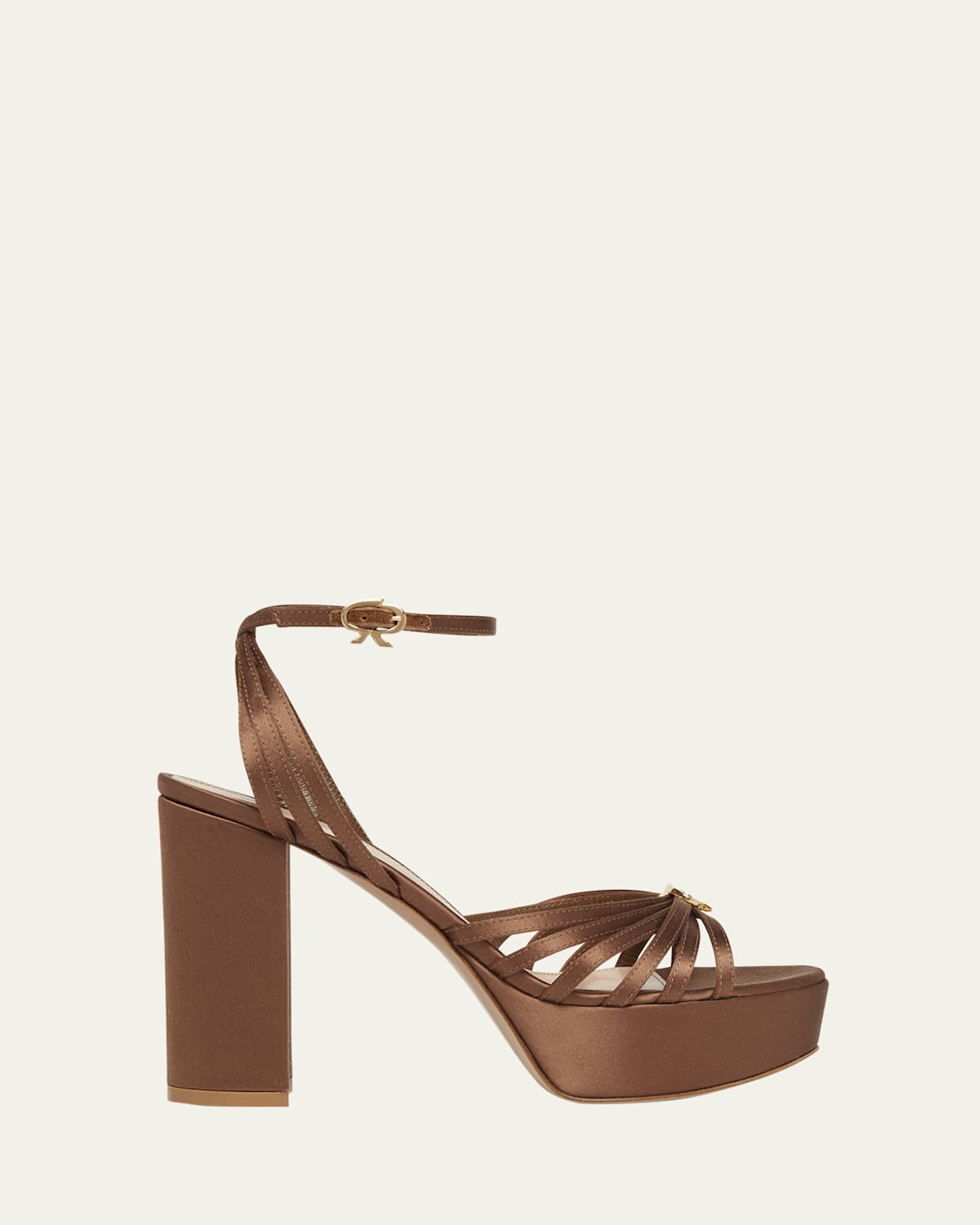 Gianvito Rossi Crepe Ankle-strap Platform Sandals