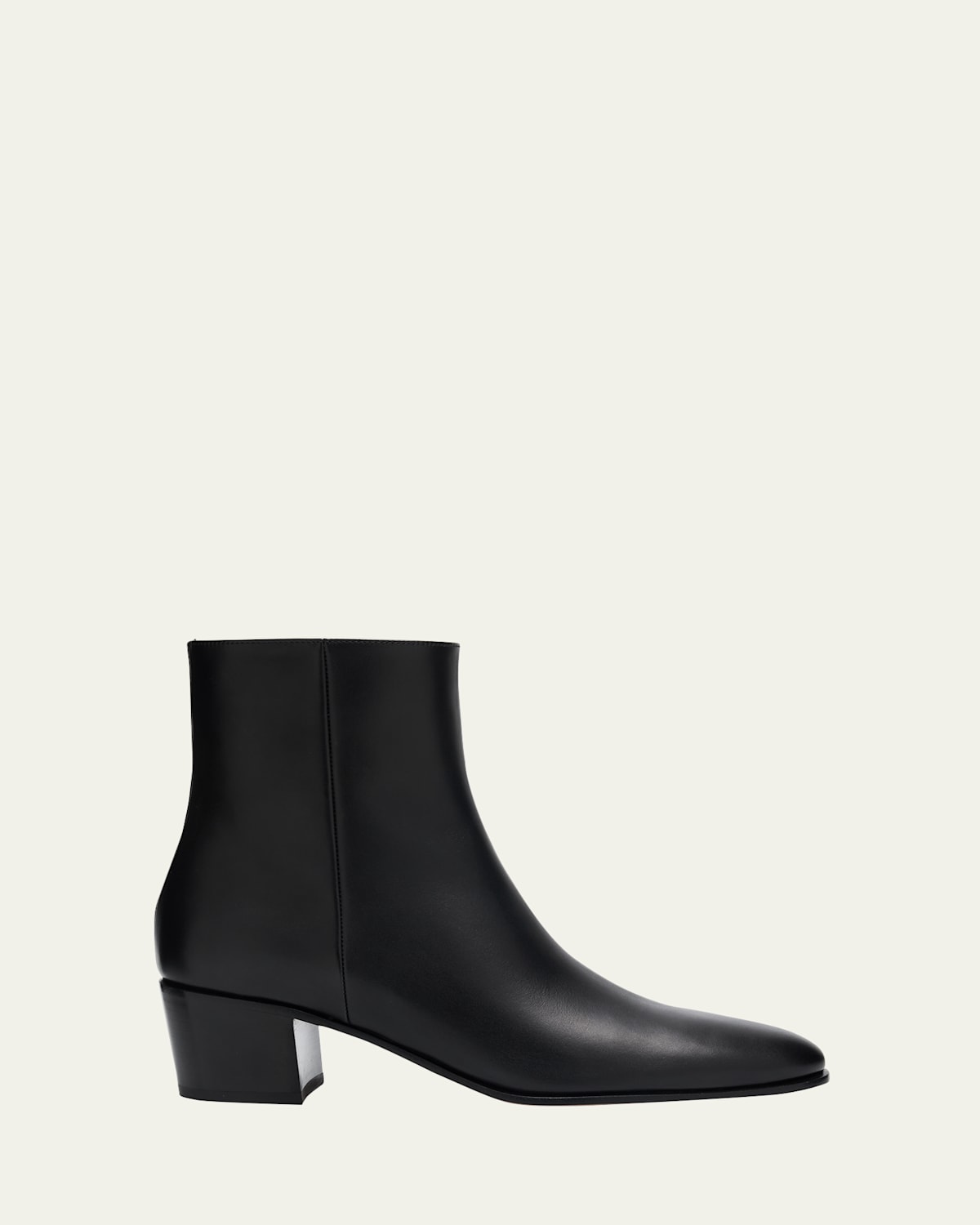 Shop Gianvito Rossi Glove Leather Block-heel Booties