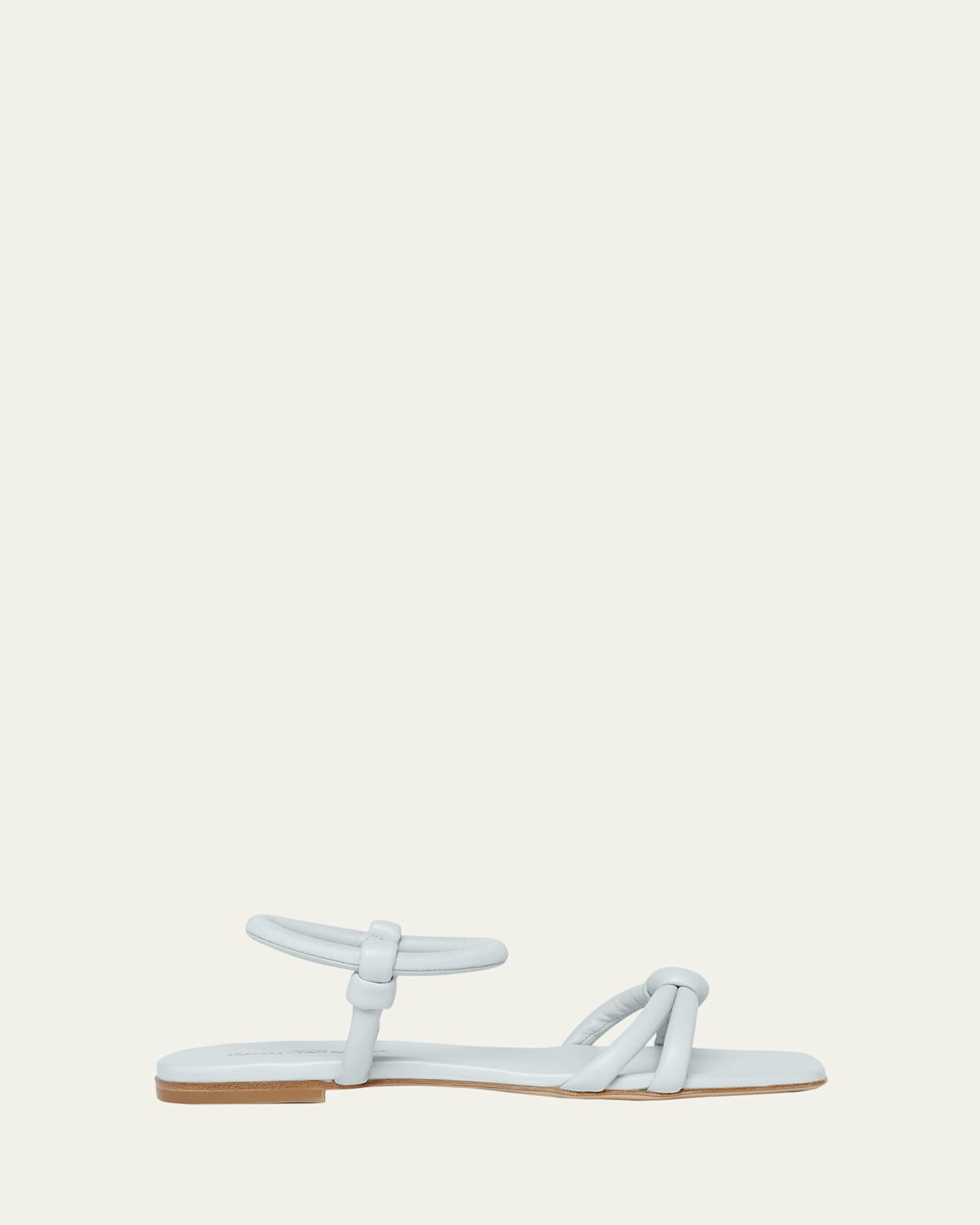 Gianvito Rossi Juno Knotted Leather Flat Sandals