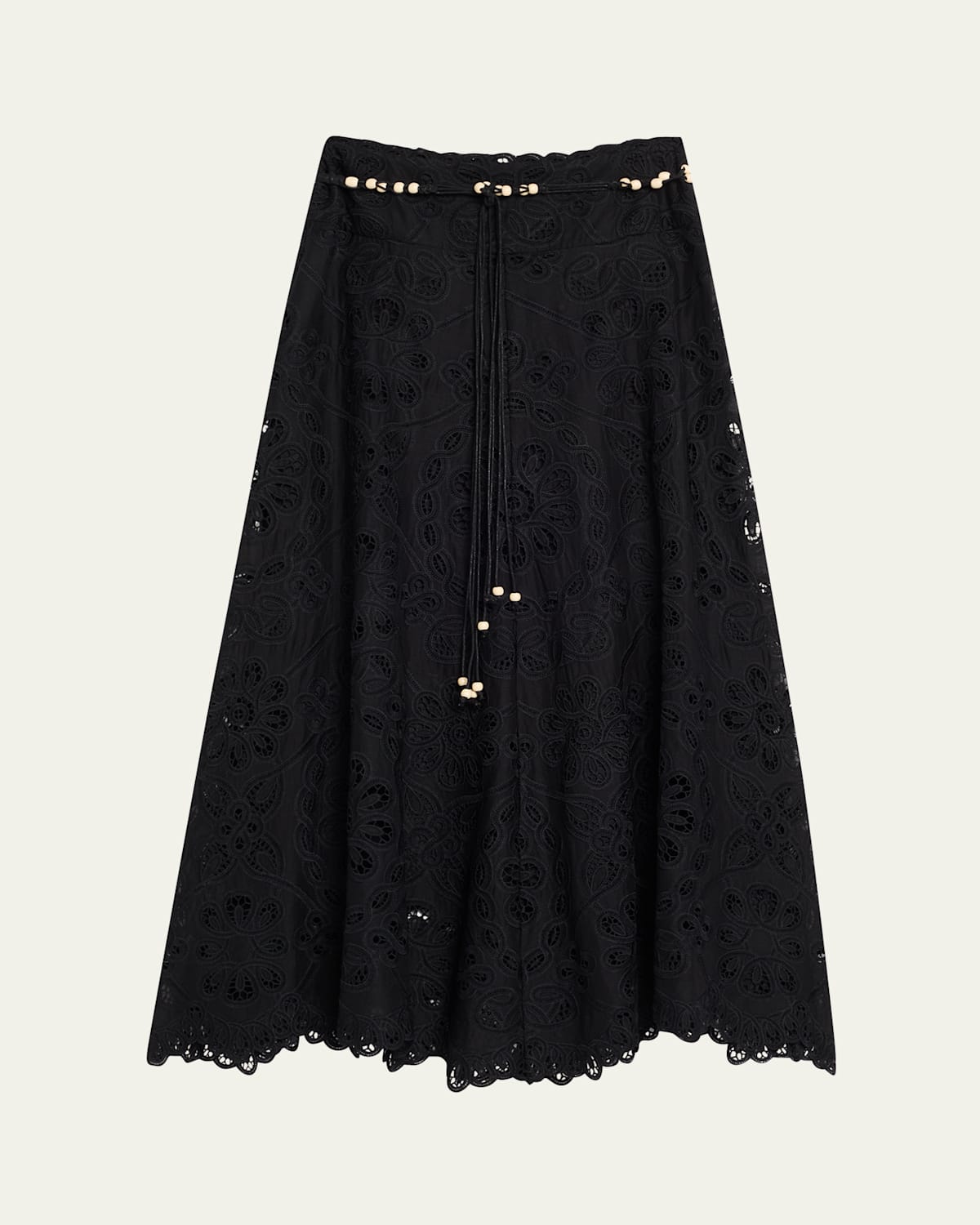 Shop Zimmermann Rhiannon Embroidered Belted Skirt