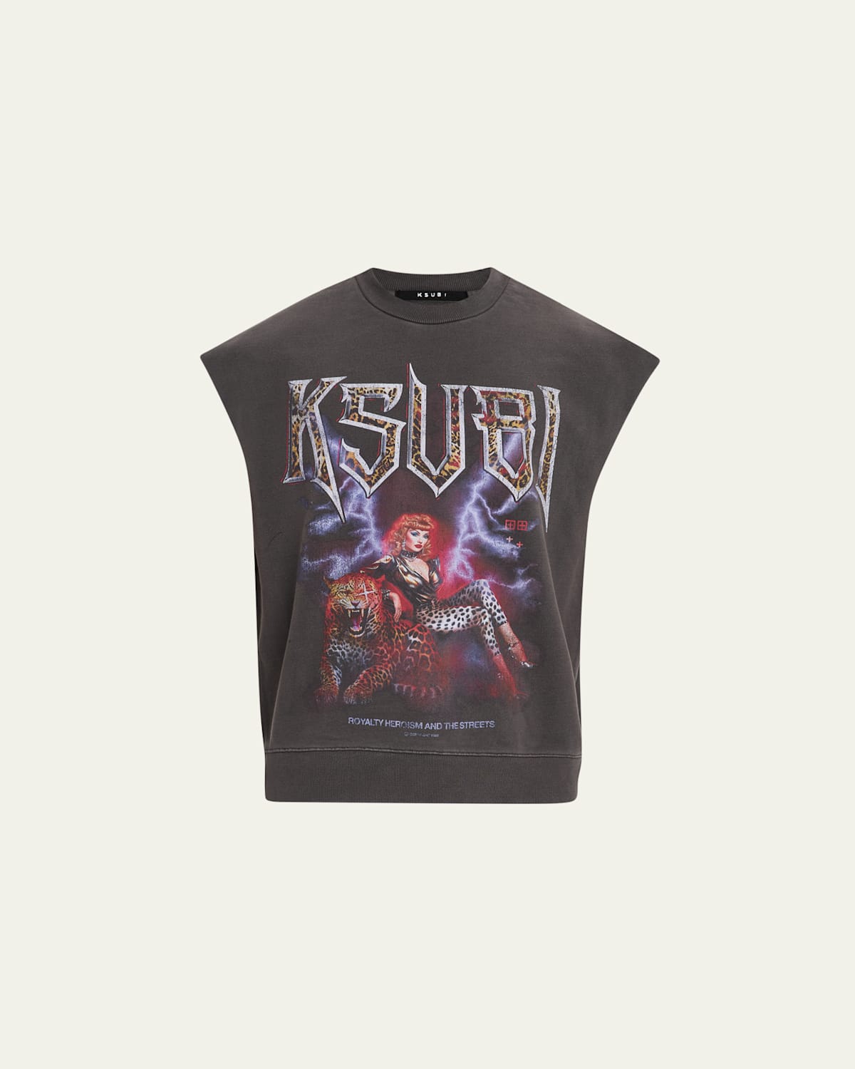 KSUBI MEN'S KINGDOM SLASH SLEEVELESS SWEATSHIRT 