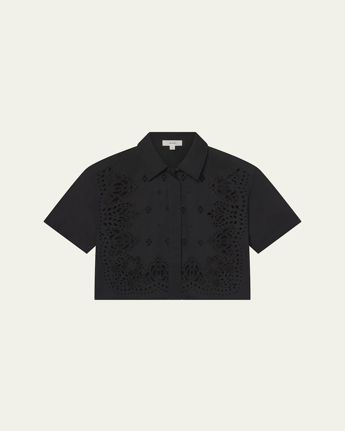 A.l.c Jade Short-sleeve Eyelet Top