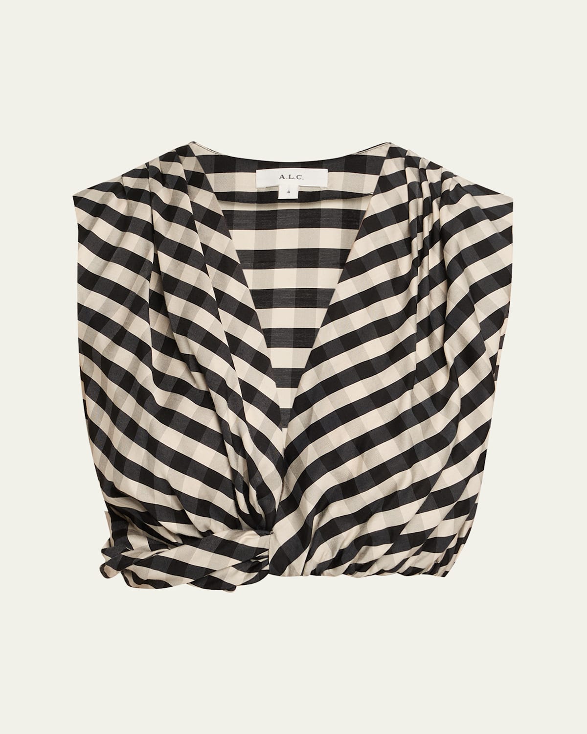 A.l.c Brooklyn Check Crop Top