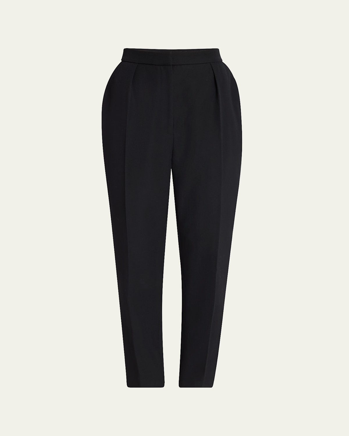 Balmain Wool Slim Tailored Trousers In Black