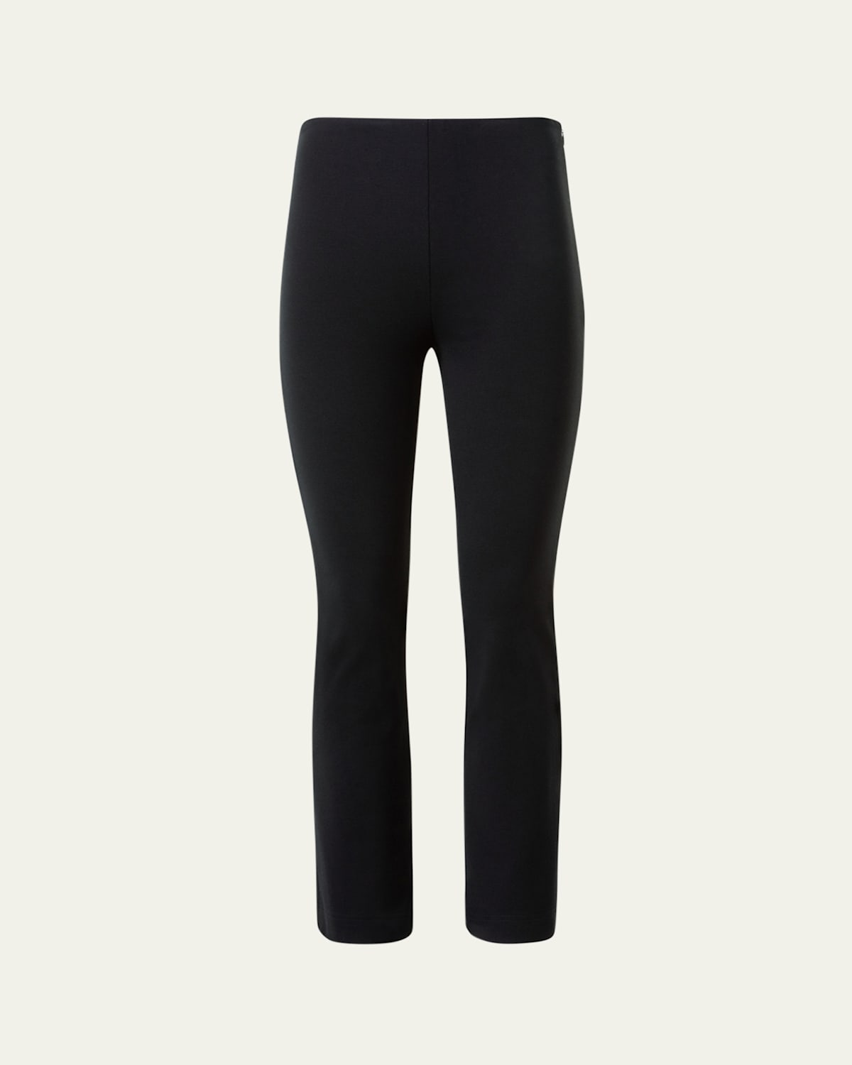 Akris Punto Cindy Signature Jersey Bootcut-leg Ankle Pants In Black