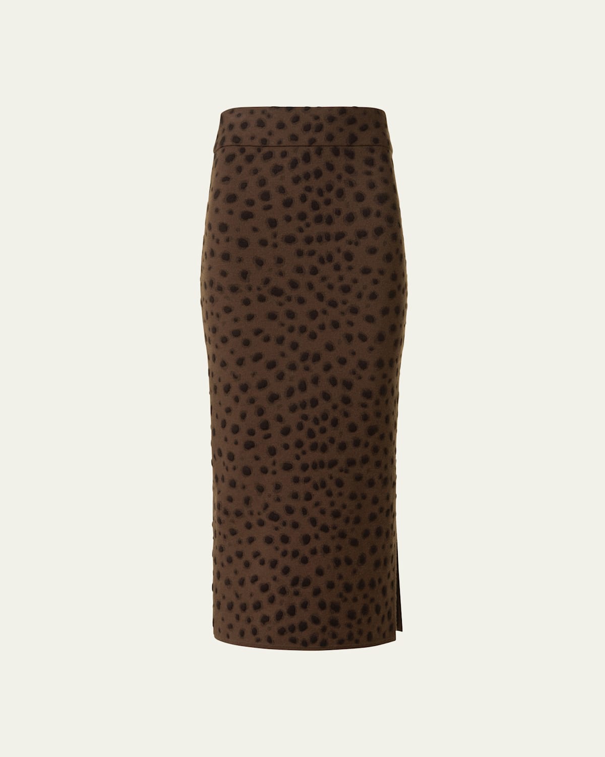 Akris Punto Leopard Jacquard Knit Midi Tube Skirt