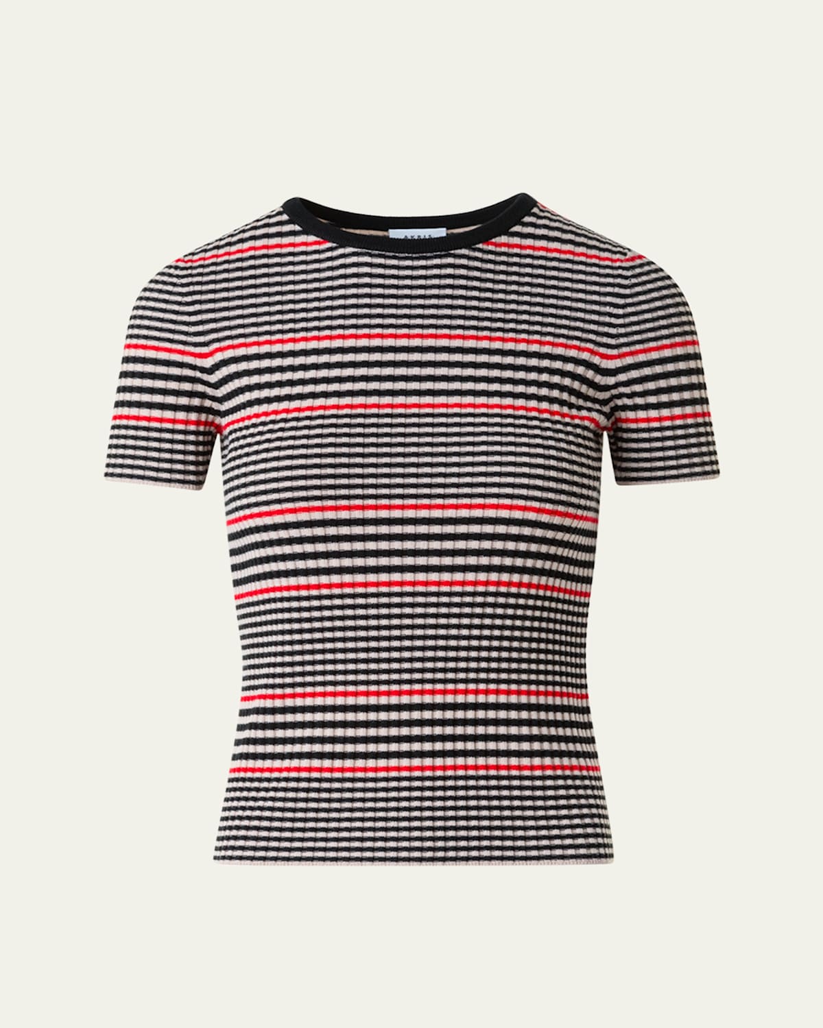 Akris Punto Ribbed Knit Merino Wool Pullover In Multi
