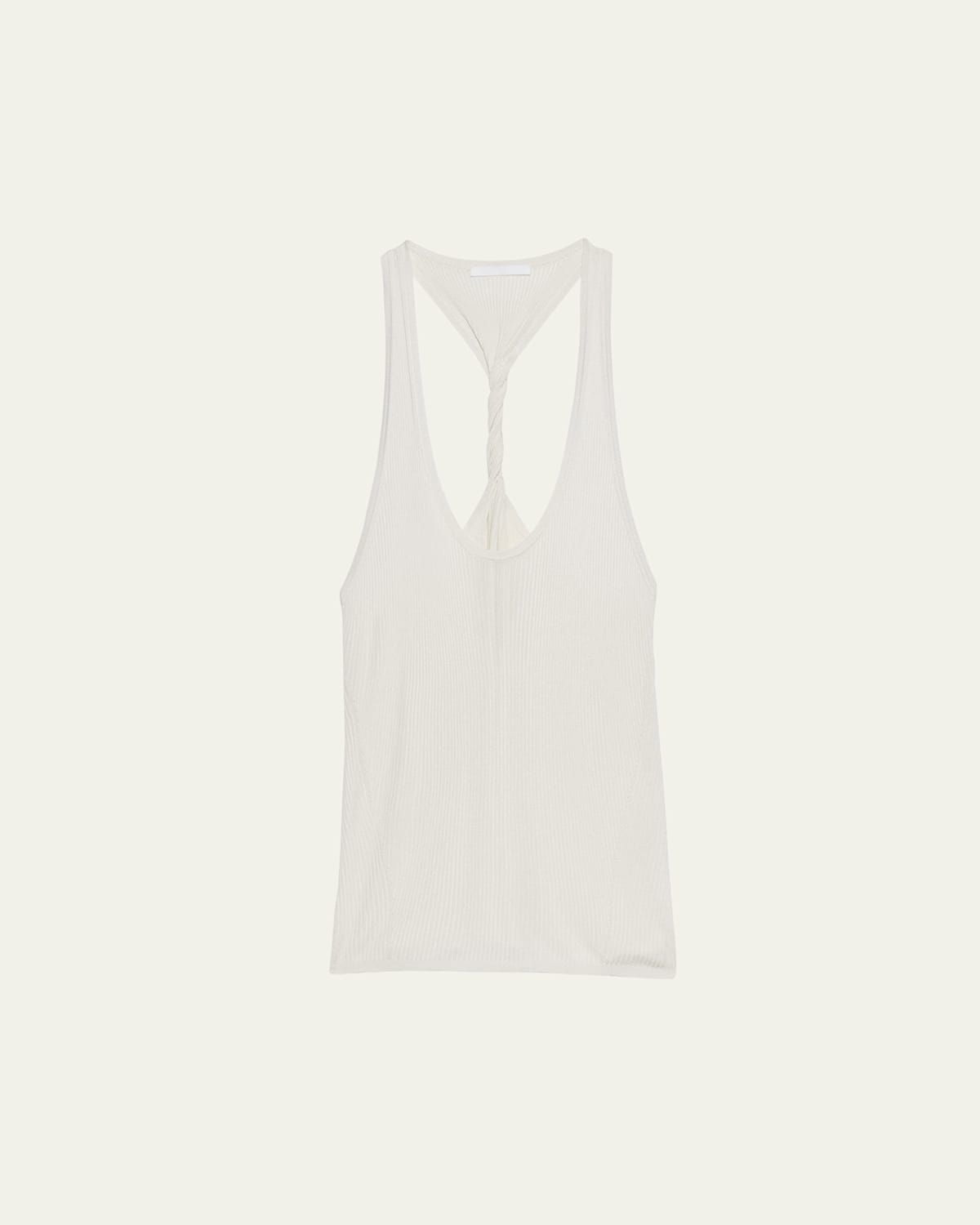 Helmut Lang Ribbed Twist Tank Top