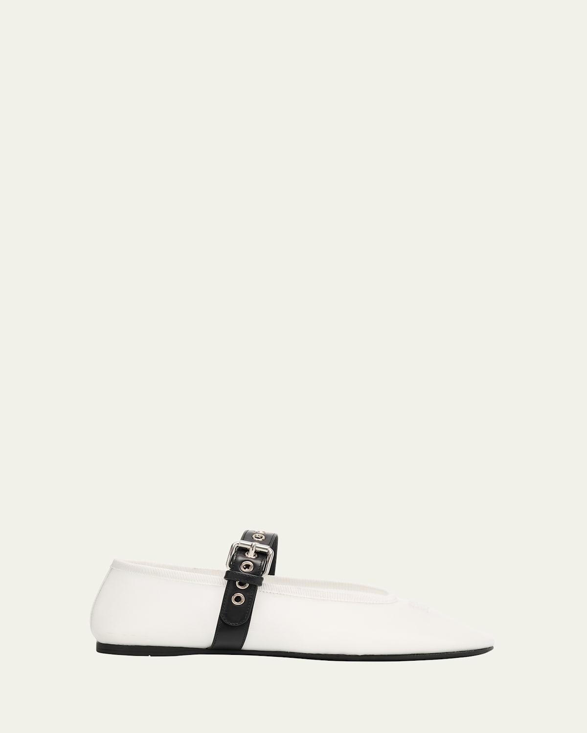 Miu Miu Mesh Buckle Mary-jane Ballerina Flats